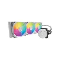 Cooler Master 360L Core White Close-Loop AIO Liquid Cooler, Ryzen 9|intel 9 Gen S Dual Chamber Pump, Quiet 120mm PWM Fan, Customize aRGB Lighting, 360 Radiator, AMD AM5|4, Intel LGA 1851|1700 Platform