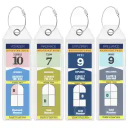 Cruise On Royal Caribbean Cruise Luggage Tag Holder (4 Pack) – Fits All Royal Caribbean Ships, Durable Travel ID Holders for 2025-2026 Cruises, Clear Waterproof Cruise Essentials
