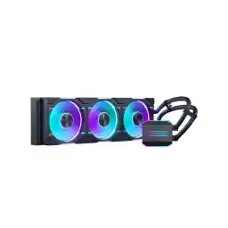 Phanteks Glacier One 360D30 Premium D-RGB AIO Liquid CPU Cooler, DRGB Pump Cap Design, 3x D30 120mm PWM D-RGB Fans, Supports Intel LGA 1851/1700, AMD AM5/AM4, Black