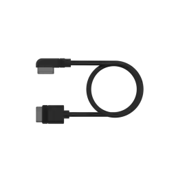 Corsair CL-9011122-WW iCUE LINK Cable, 1x 600mm with Straight/Slim 90° connectors, Black