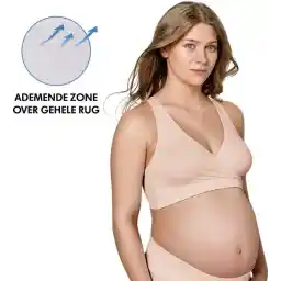 Medela Keep Cool Sleep bh - Naadloze slaapbh - Zwangerschapsbh - Voedingsbh met 2 ademende zones - Soft Touchmateriaal - Chai - Maat S