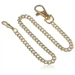 Charles-Hubert, Paris 3548-G Stainless Steel Gold-Plated Pocket Watch Chain