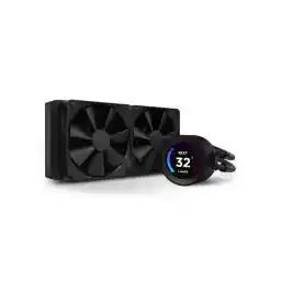 NZXT Kraken Elite 240mm - RL-KN24E-B1 - AIO CPU Liquid Cooler - Customizable LCD Display - 2 x F120P Static Pressure Fan Radiator Fans, Intel LGA 1851/1700 & AMD AM5 Compatible