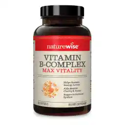 NatureWise Vitamin B Complex for Women and Men - with Folic Acid Biotin B1 B2 B3 B6 B12 - Support Cellular Energy & Mental Clarity - Gluten & Dairy Free, Non-GMO - 150 Softgels[5-Month Supply]