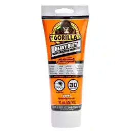 Gorilla Heavy Duty Construction Adhesive, White Glue, 7 Ounce Squeeze Tube (Pack of 1) - Gap Filling and Waterproof