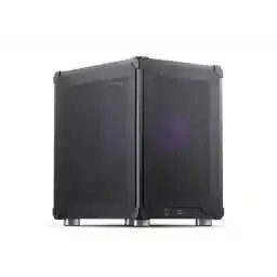 JONSBO C6 BLACK MATX Mesh Case,Simple Compact Desktop Micro ATX Chassis,1+2 Disk Bays Steel Plate Case, ATX Power Bite (L185mm Max.),Support 75mm CPU Cooler,Upper Cover/Side Panel Tool-free Open,Black