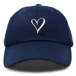 Hand Drawn Heart Hat Womens Embroidered Baseball Cap