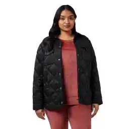 32 Degrees Women's Lightweight Recycled Poly-Fill Shirt Jacket | Quilted | Semi-Fitted | Snap Pockets