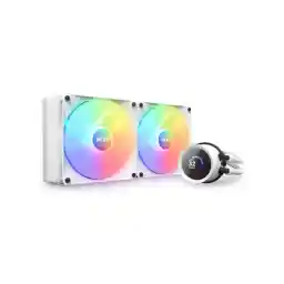NZXT Kraken RGB 280mm - RL-KR280-W1- AIO RGB CPU Liquid Cooler - LCD Display - 2 x F140RGB Core Fans Radiator Fans White LGA 1700 / AM5 Compatible