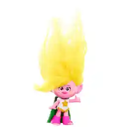 Mattel DreamWorks Trolls Band Together Viva, kleine pop met outfit die aan en uit kan en pluizig haar, speelgoed geïnspireerd op de film HNF07