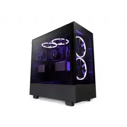 NZXT H5 Elite - All Black CC-H51EB-01 Black SGCC Steel, Tempered Glass ATX, Micro-ATX, mini-ITX Computer Cases