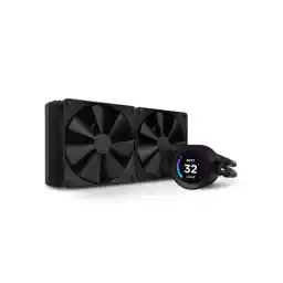 NZXT Kraken Elite 280mm - RL-KN28E-B1 – AIO CPU Liquid Cooler - Customizable LCD Display - 2 x F140P Static Pressure Fan Radiator Fans LGA 1700 / AM5 Compatible