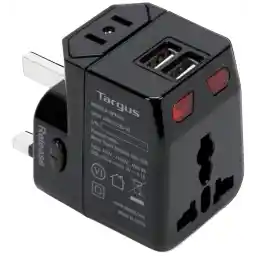 Targus - World Travel Power Adapter with Dual USB Charging Ports