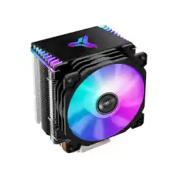 JONSBO CR1400 COLOR CPU Cooler H126mm,Air Cooling Tower Radiator, Desktop PC AM4/AM5 heatsink, 4 Copper Heatpipes for AMD /Intel LGA1700/1200/115X , 92mm RGB Fan, Auto Rainbow Lighting on Top, Black