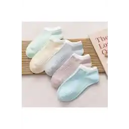 BGK Kadın Desenli Patik Çorap 5'li