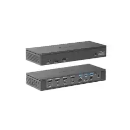 Wavlink 5K Quadruple Display USB-C Universal Docking Station, USB-C 4 monitor Laptop docking station with 4 DP, 4 HDMI, 100W PD Charging, 2.5G Ethernet, 3 USB3.0, SD/TF, Audio/Mic, for MacBook/Windows