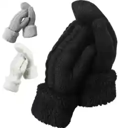 AURUZA Winter Warm Mittens for Women, Cozy Thick Knitted Gloves & Mittens Warm Soft Lining Cold Weather Accessories Gifts