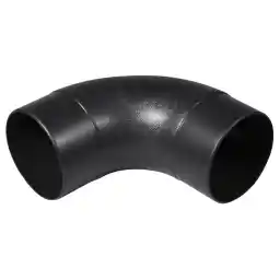 POWERTEC 70105 4" Elbow Dust Hose Connector, Black, 4", 90 Degree Elbow