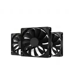 140mm Case Fan High Performance Standard Square PC Case Fan 4pin Connector 12V DC Computer CPU Case PWM Cooling Fan 1700RPM 3-Pack Black