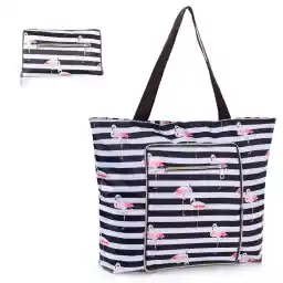 Large Foldable Tote Bag With Zipper Waterproof Sandproof Beach Bags Women Handbag Travel Shopping bag