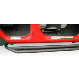 Rugged Ridge Door Entry Guards for Jeep Wrangler JKU | 4-Piece Set, No Drill | Textured Stainless | 11119.05 | Fits 2007-2018 Jeep Wrangler JKU 4-Door