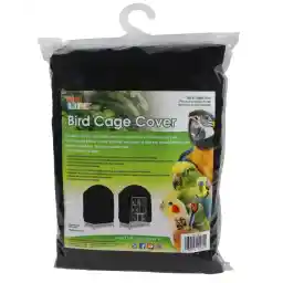 Penn-Plax Bird-Life Universal Fit Birdcage Cover – Machine Washable & Breathable Fabric – Black Color – Medium Size