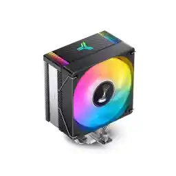 JONSBO CR1000 EVO ARGB CPU Cooler,Silent Series CPU Cooler , Air Cooler H154mm, 4 Copper Heat Pipe Insert Aluminum Fin for AM4/AM5/Intel LGA1700, 120mm PWM ARGB 9-blades Fan,Top Cover ARGB, Black