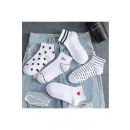 BGK Kadın Desenli Patik Çorap 5'li