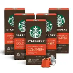 Starbucks by Nespresso Original Line, Single-Origin Colombia, Medium Roast Coffee, 50-count Espresso Pods