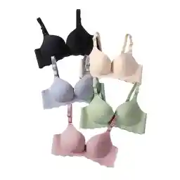 Pack of 5,Women Comfort No Wire Bras Seamless No Show Bra Pack