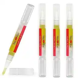 Bliss Kiss | Fragrance Free 4 Nail Oil Cuticle Pens w/Vitamin E & Jojoba⏤Nail Strengthener Nail Growth and Strengthening Serum for Brittle, Peeling, Breaking, Thin nails