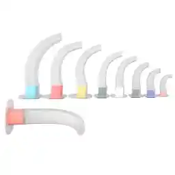 Endure Oropharyngeal Airway Kit, 9 Pieces, Sizes 40mm - 120mm, Color-Coded by Size, with 2 Pack of Sterile Non-Woven Sponges