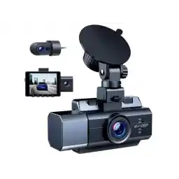 CAMPARK 4K Dash Cam 3 Channel 1440P+1080P+1080P Car Camera Driving Recorder with IR Night Vision, Capacitor, Parking Mode, G-Sensor, Support 256GB