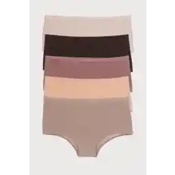 Nicoletta Kadın Külot 5 Li Paket Yüksek Bel Pamuklu Likrali Vizon