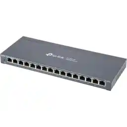 TP-Link 16 Port Gigabit Ethernet Network Switch, Desktop/ Wall-Mount, Fanless, Sturdy Metal w/ Shielded Ports, Traffic Optimization, Unmanaged, Limited Lifetime Protection (TL-SG116)