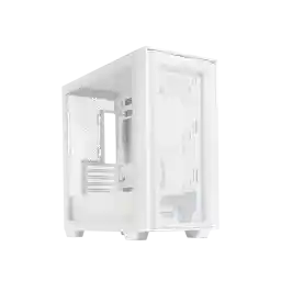 ASUS A21/WHT// Micro ATX Computer Case Steel / Plastic / Tempered Glass-White