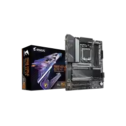 GIGABYTE B650 AORUS ELITE AX V2 AM5 LGA 1718 AMD B650 ATX Motherboard with 5-Year Warranty, DDR5, Triple M.2, PCIe 5.0, USB 3.2 Gen2X2 Type-C, WiFi 6E, 2.5GbE LAN, Q-Flash Plus, EZ-Latch