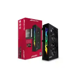 OCPC Pole P1 Gpu Support Bracket, Graphics Card Cooling Holder, Gpu Holder, and Gpu Brace Supports Up to 2 Graphics Cards with 2X Fan Speed Up to 2500 RPM, RGB Sync -Black