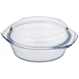 Simax 021 010 004 braadpan, rond, 2 l + deksel, 0,9 l, 1,89 l, glas, transparant