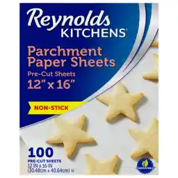 Reynolds Kitchens Parchment Paper Flat Sheets, 12 x 16 Inches, 100 Count