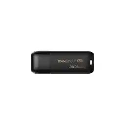 TEAMGROUP C175 256GB USB 3.2 Gen 1 Flash Drive Rounded Streamlined Unibody Design Black Pearl Seamless Construction Matte and Glossy Finish, Speed Up to 100MB/s (TC1753256GB01)