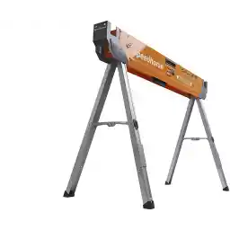 BORA Portamate Speedhorse Sawhorse - 45-in W x 30-in H Single Piece Table Stand with Folding Legs, Metal Top for 2x4, Heavy Duty Pro Bench Saw Horse for Woodworking, Carpenters, Contractors, PM-4500,Orange