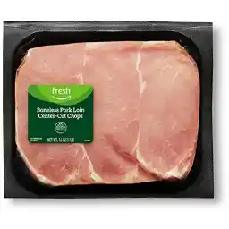 Amazon Fresh Brand, Pork Loin Center-Cut Chops, Boneless, 1 lb