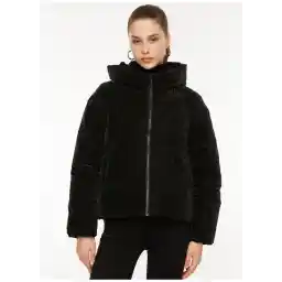 Only Siyah Kadın Kapüşon Yaka Mont 15318451 ONLECE PUFFER JACKET CS OTW