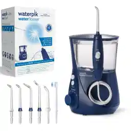Waterpik Ultra Professional Water flosser met 7 Tips en Geavanceerde Drukregelaar met 10 Instellingen, Apparaat voor het Verwijderen van Tandplak, Blauw, 650 ml (WP-663EU)