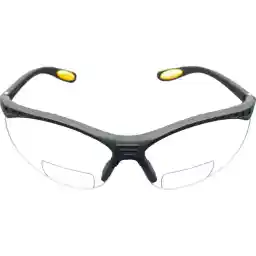 DEWALT DPG59 Reinforcer Rx-Bifocal High Performance Protective Eyeware with Rubber Temples and Protective Eyeglass Sleeve - Clear Lens, 2.0 Diopter