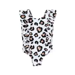 Happy Town One-Piece Infant Toddler Baby Girl Summer Swimsuit Watermelon Leopard Ruffle Swimwear Bikini Bathing Suit