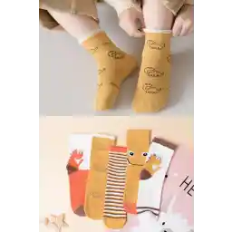 BGK 5 Çift Dinazor Desenli Mevsimlik Çocuk Çorap