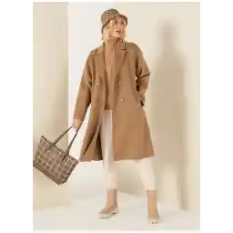 Kahve Kadın Comfort Fit Kaşe Kaban JOSE