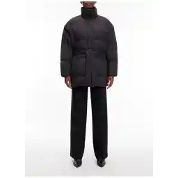 Siyah Kadın Dik Yaka Normal Kalıp Puffer Mont K20K206093BEH